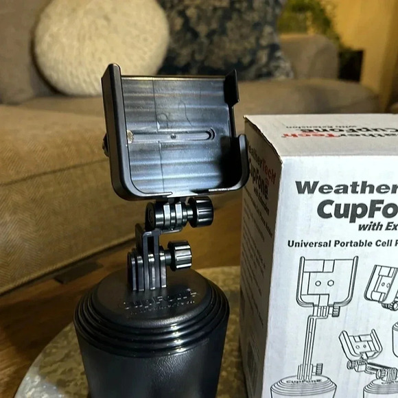 NWT WeatherTech CupFone ‼️WITH EXTENSION NECK‼️Car Cup Cell Phone Holder Black - Picture 3 of 7